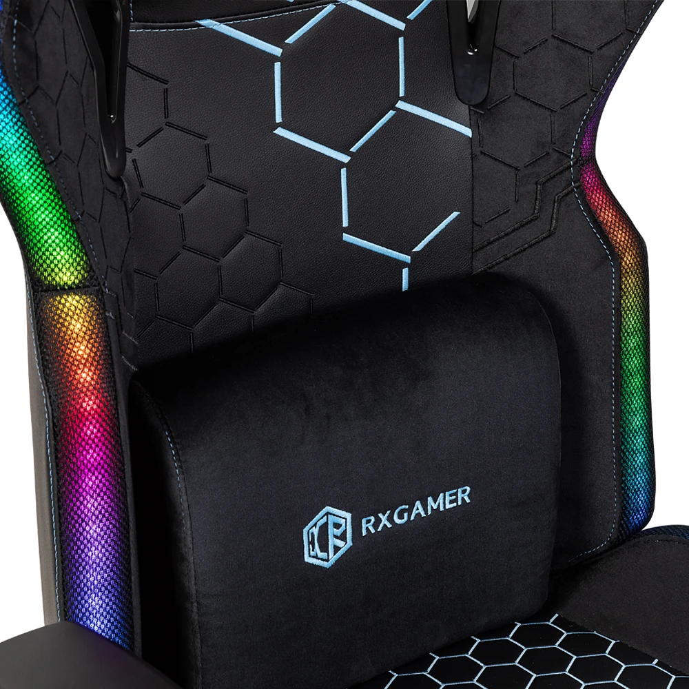 Wholesale custom premium multi functional black leather adjustable swivel reclining rgb silla gamer gaming chair with led light