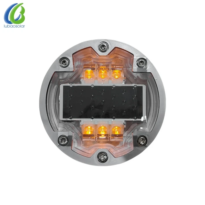 Cost-Effective Solar Embedded Stud 121*131*21mm Embedded Warning Lights Pavement Markers
