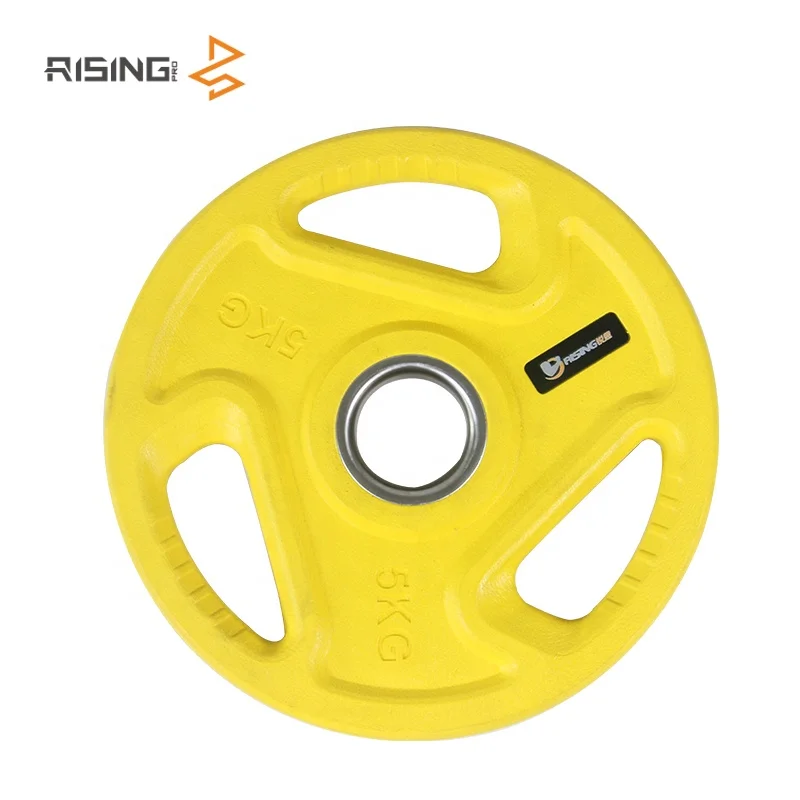 Rising cast urethane vinyl plastic gym Olymopics  Color urethane  weight Plate for gym