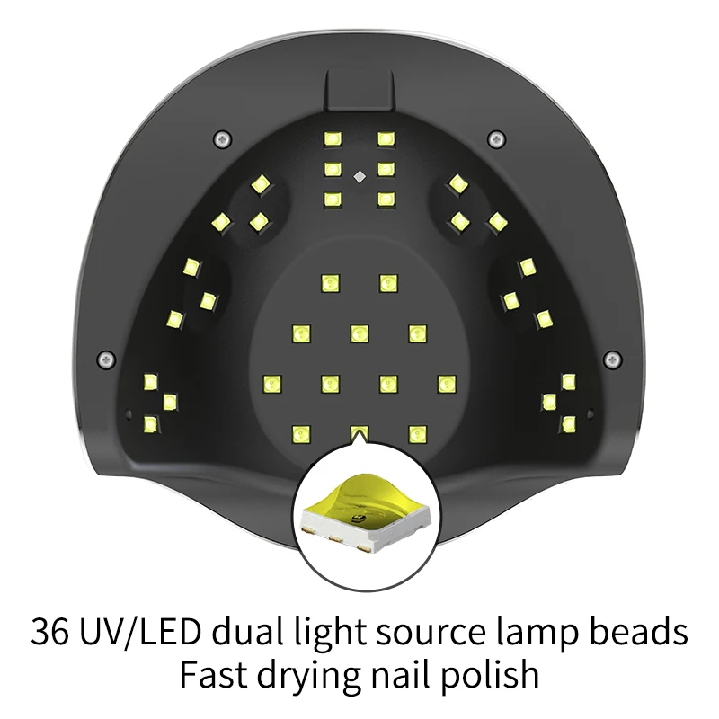 UV LED Nail Lamp Nail Dryer 120W Faster Gel Polish Machine Professional Curing Light with 4 Timer Setting for DIY Nail Art