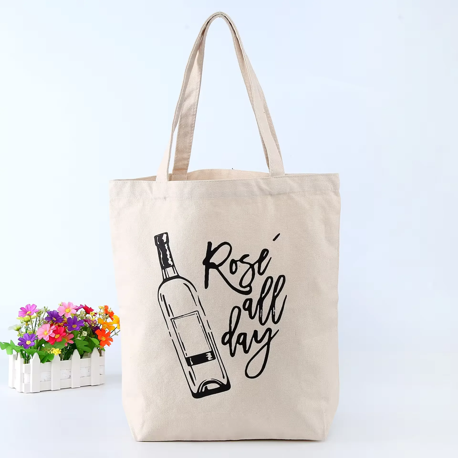 Makeup Shopping Duffle Bag Small Waxed Canvas Tote Bag Cotton Canvas Custom Canvas Bag With Custom Printed Logo