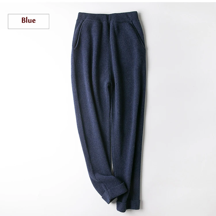 Quality Sport suit women Cashmere pants Woman rib Pants Trousers Blouse.