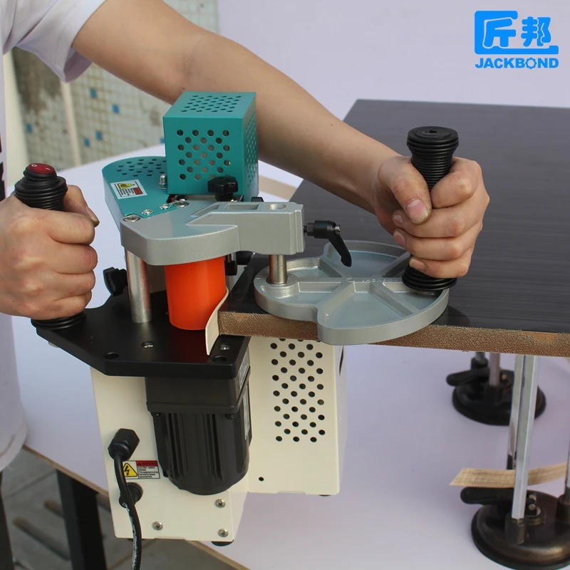 Adjustable speed pvc edging and gluing machine carpenter manual fine-tuning edge banding machine
