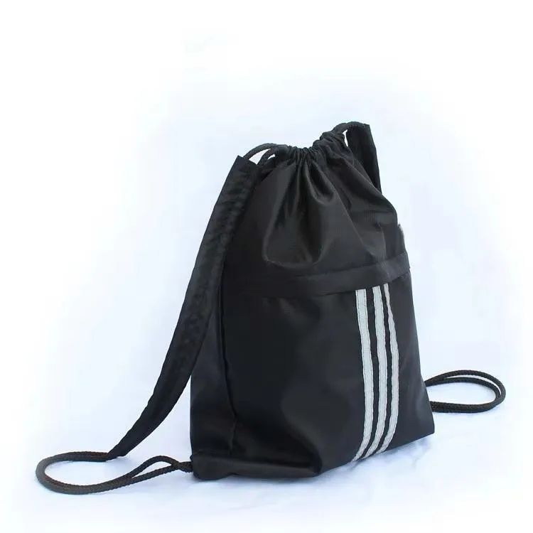 promotion black reflective waterproof foldable gym sports small personal sublimation recycled hemp muslin nylon drawstring bag
