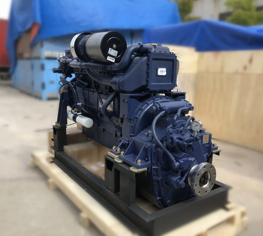  176kw/1500 об/мин с водяным охлаждением 6 цилиндров Weichai Wd10 серии морской дизельный двигатель