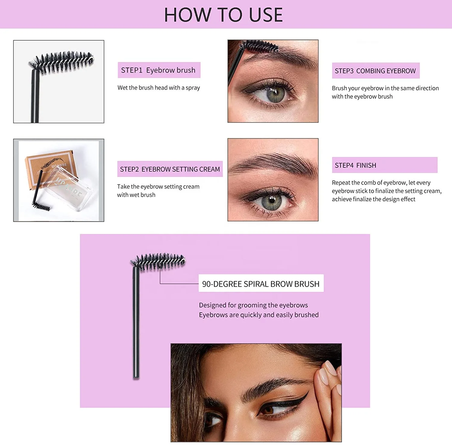 2PCS Eyebrow Soap Kit Brow Styling Soap for 4D Eye Brow Makeup Long Lasting Waterproof Smudge Proof Eyebrow Cosmetics