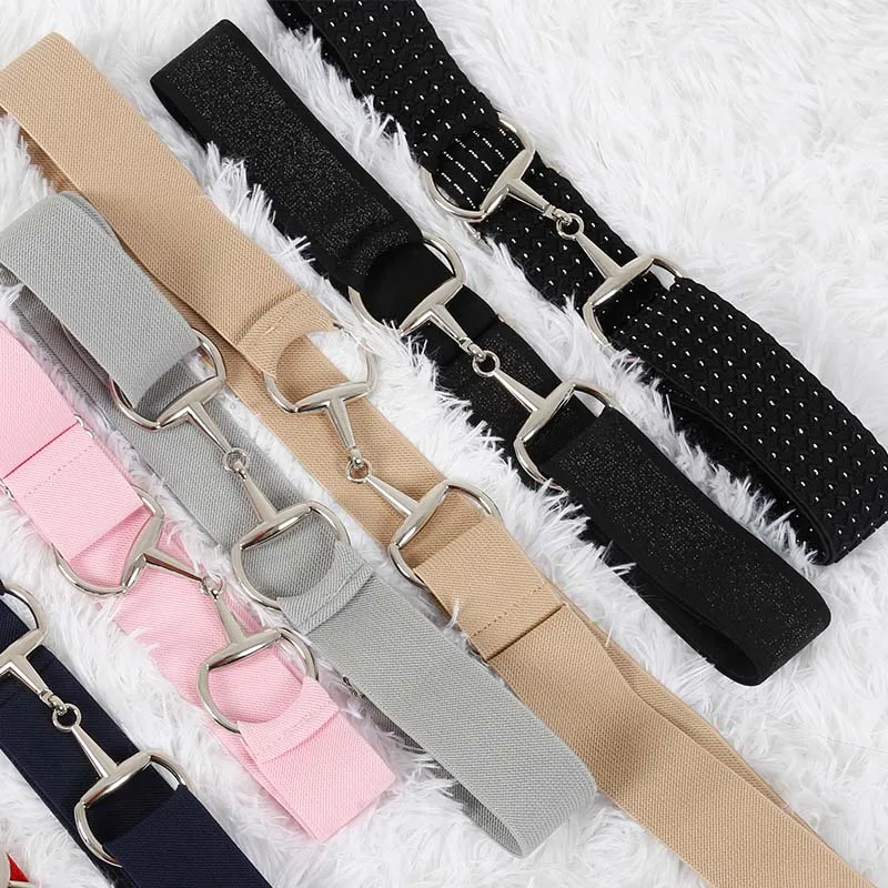 Ladies Surcingle Buckle Equestrian Elastic band Belts for Horse Riding Horse Bit Belts