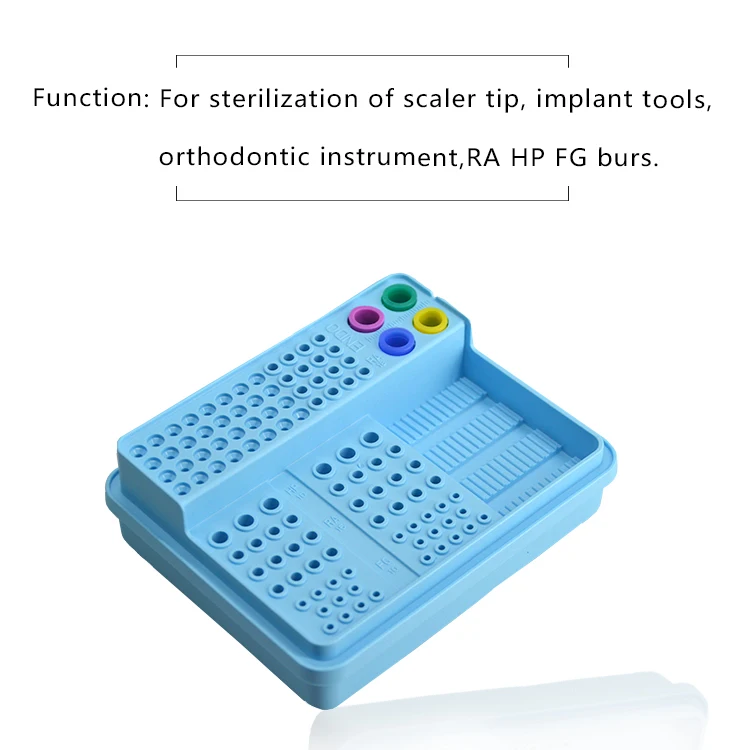 Dentistry Drill Placement Dentist Disinfection dental file block/dental Holder Burs Block Case Box /Plastic disinfection Box