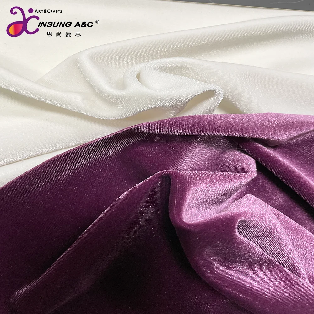 China textile royal blue woven fabric micro velvet