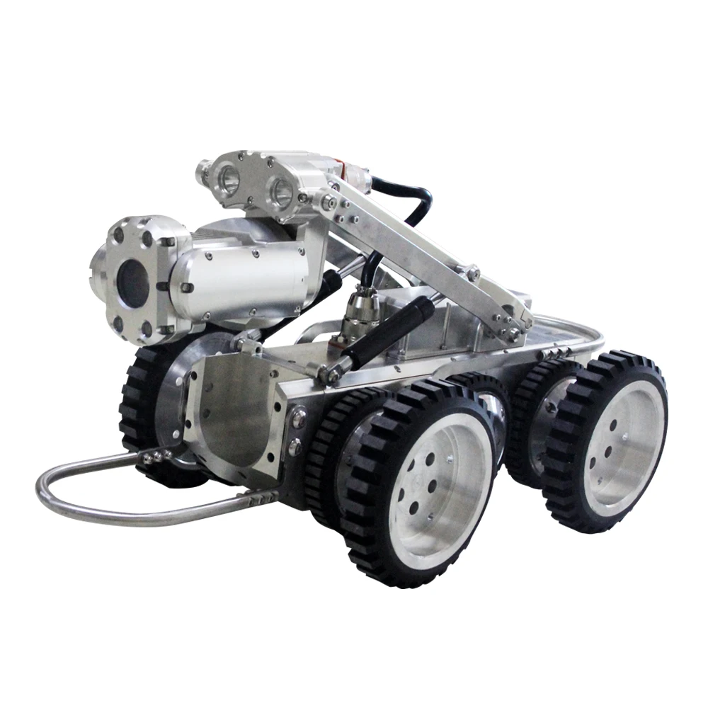 IP68 waterproof megapixel omnidirectional tube inspection crawling robot PTZ pipe borescope camera