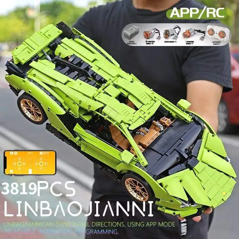 Racing Classic Remote Super Rc Kit Model Technic Brick Control Moc Small Military Police Robot Electric Mini Building Car Toy