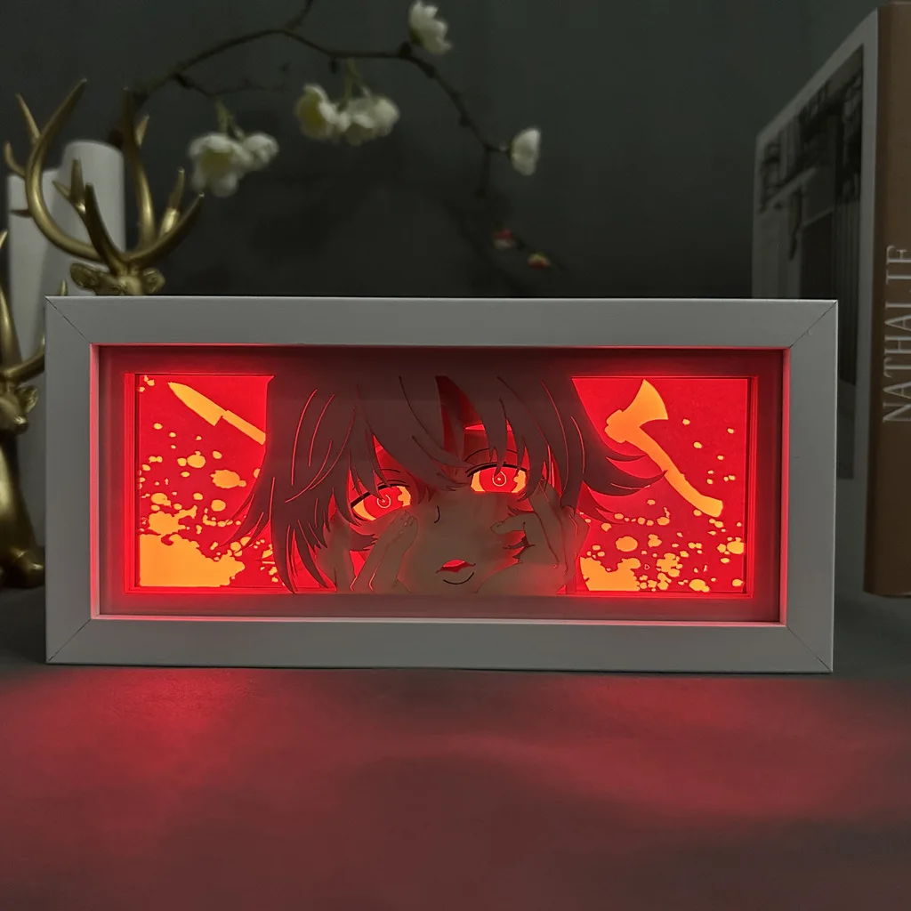 Anime Paper Sculpture Lamp Second Dimension Night Light Desktop Ornaments Bedroom Lamp x Hunter Peripheral Figure
