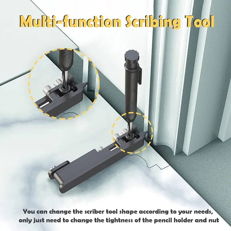Hot sale Multi function Scribing Tool Profile Scribing Ruler Contour Gauge Doodle Line DIY Woodworking