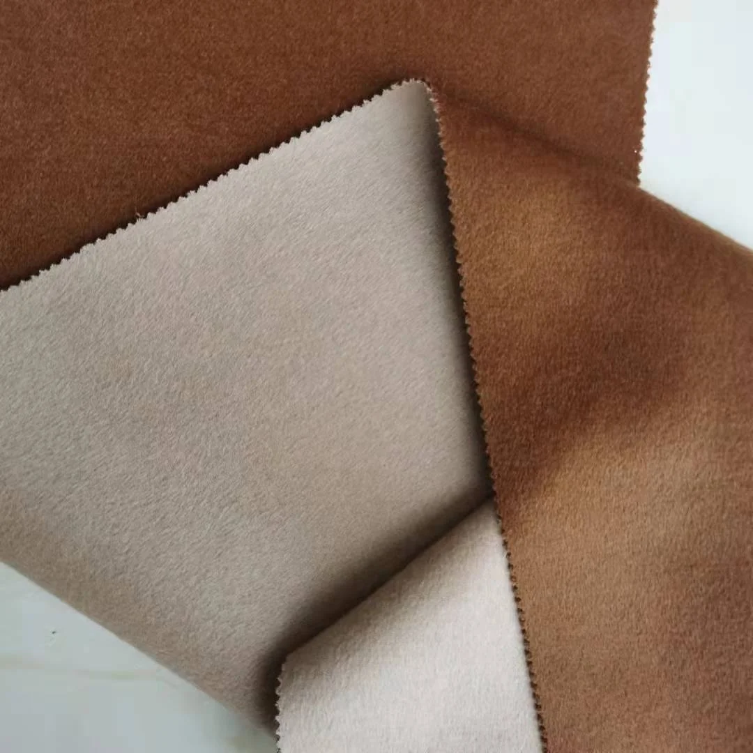 Новинка 2021, двухсторонняя модная цветная 100 шерстяная верхняя одежда из сверхтонкого волокна, ткань для женской одежды