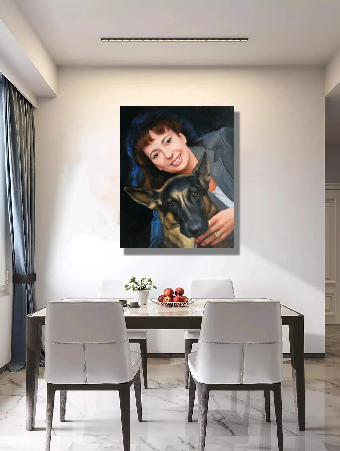 Handpainted custom people portrait and pet oil painting on canvas, turn your photo into oil painting, oil painting commission