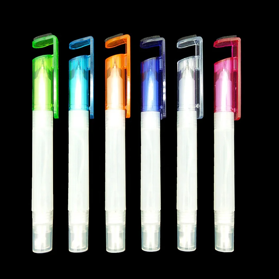 4 в 1 ручка спрей Многофункциональный пластиковый Духи распылитель бутылка Брызга тумана шариковая ручка с цифровая печать с использованием/телефон Поддержка