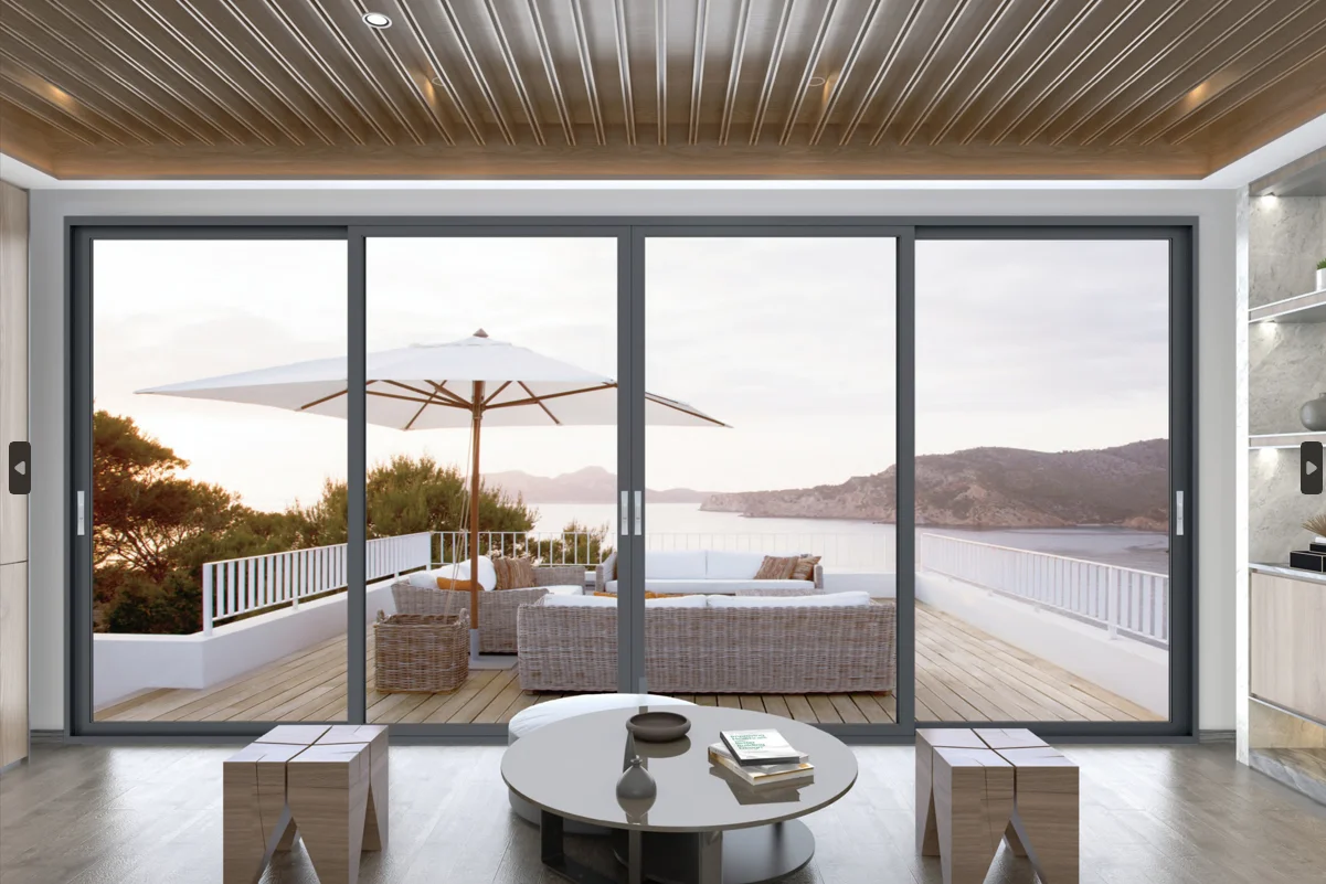 Noiseless Heat Insulation Aluminium automatic interior glass sliding door Without Bottom Rail