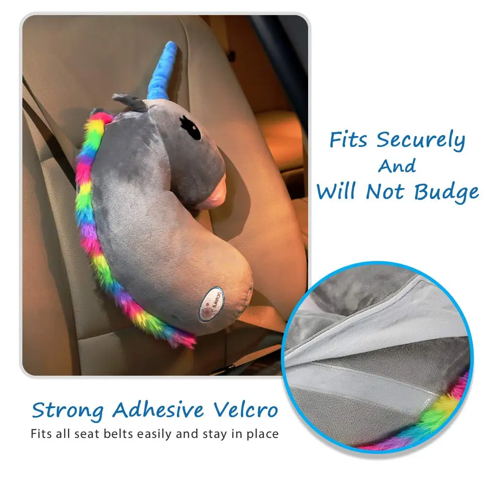 
Unicorn Seat Belt Cover Pillow, Vehicle Shoulder Pads, Safety Protector Cushion for Kids, Animal Travel 