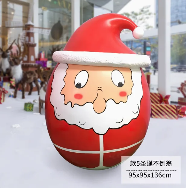 Wholesale Resin Santa Claus Sculpture Christmas Ornaments Figurine new design fiberglass Christmas sculpture