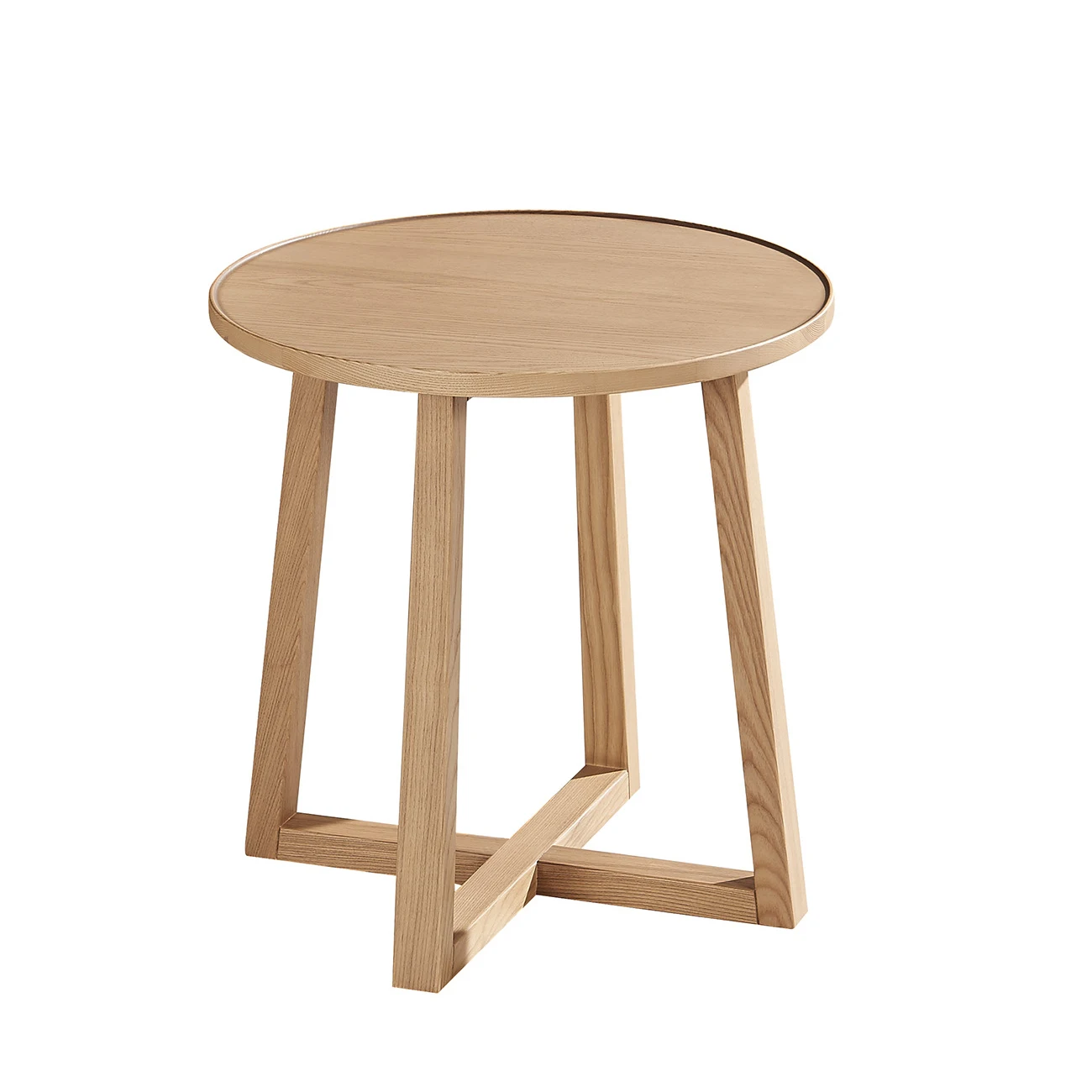 Sofa side end table solid natural wood coffee table portable tea table for living room balcony free assemble low height