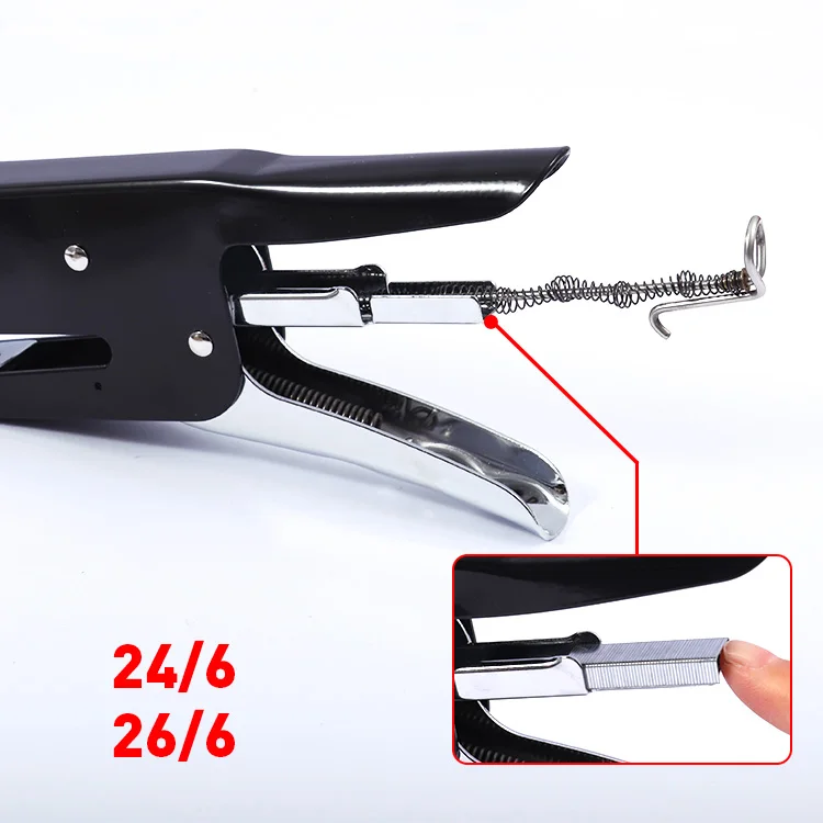 Foska 25 Sheets Plier Style Metal Industrial Cardboard Stapler for Sealing Packaging Boxes Mail Bags or Poster Tubes