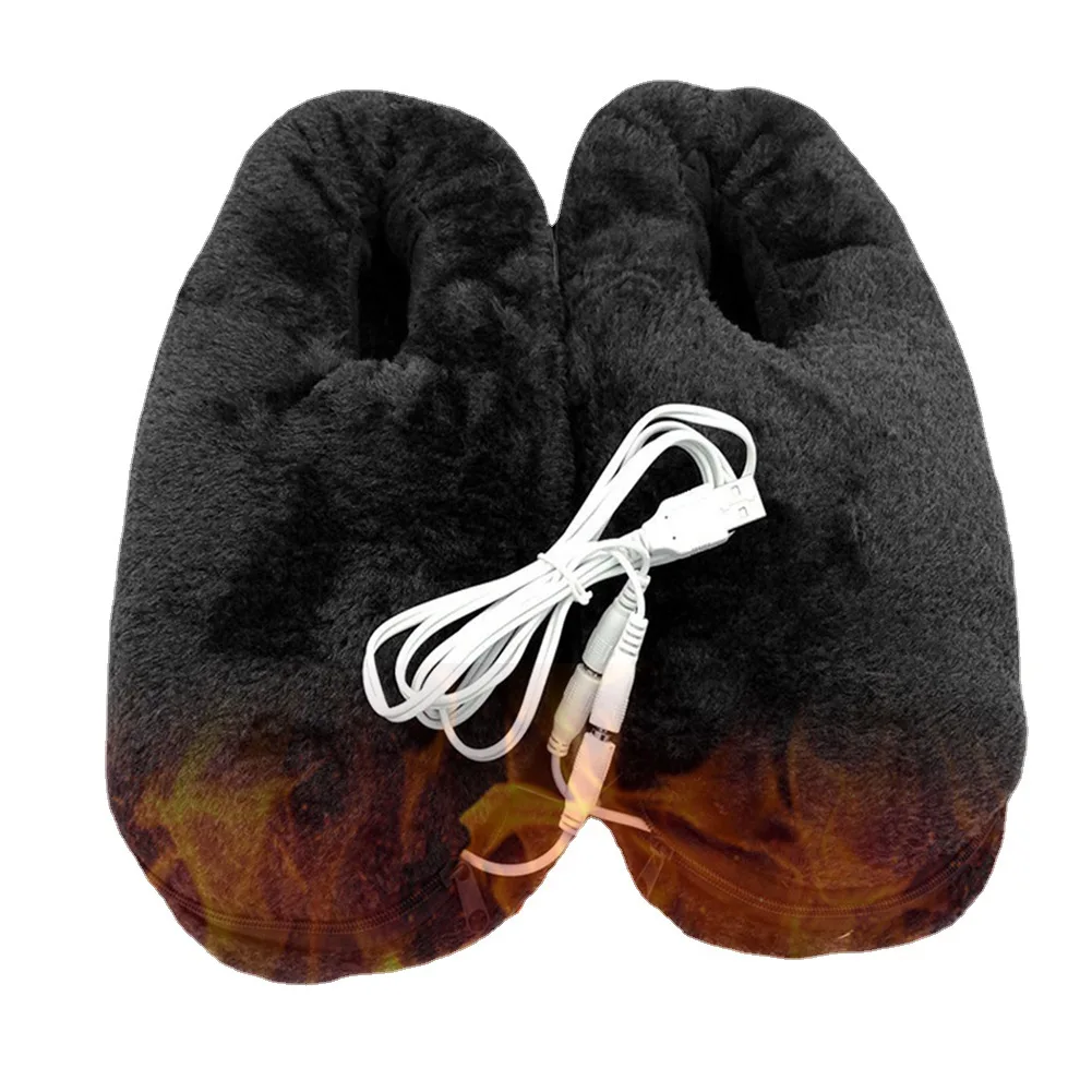 Теплые тапочки с подогревом супер электрические зарядкой от USB нескользящей пенной