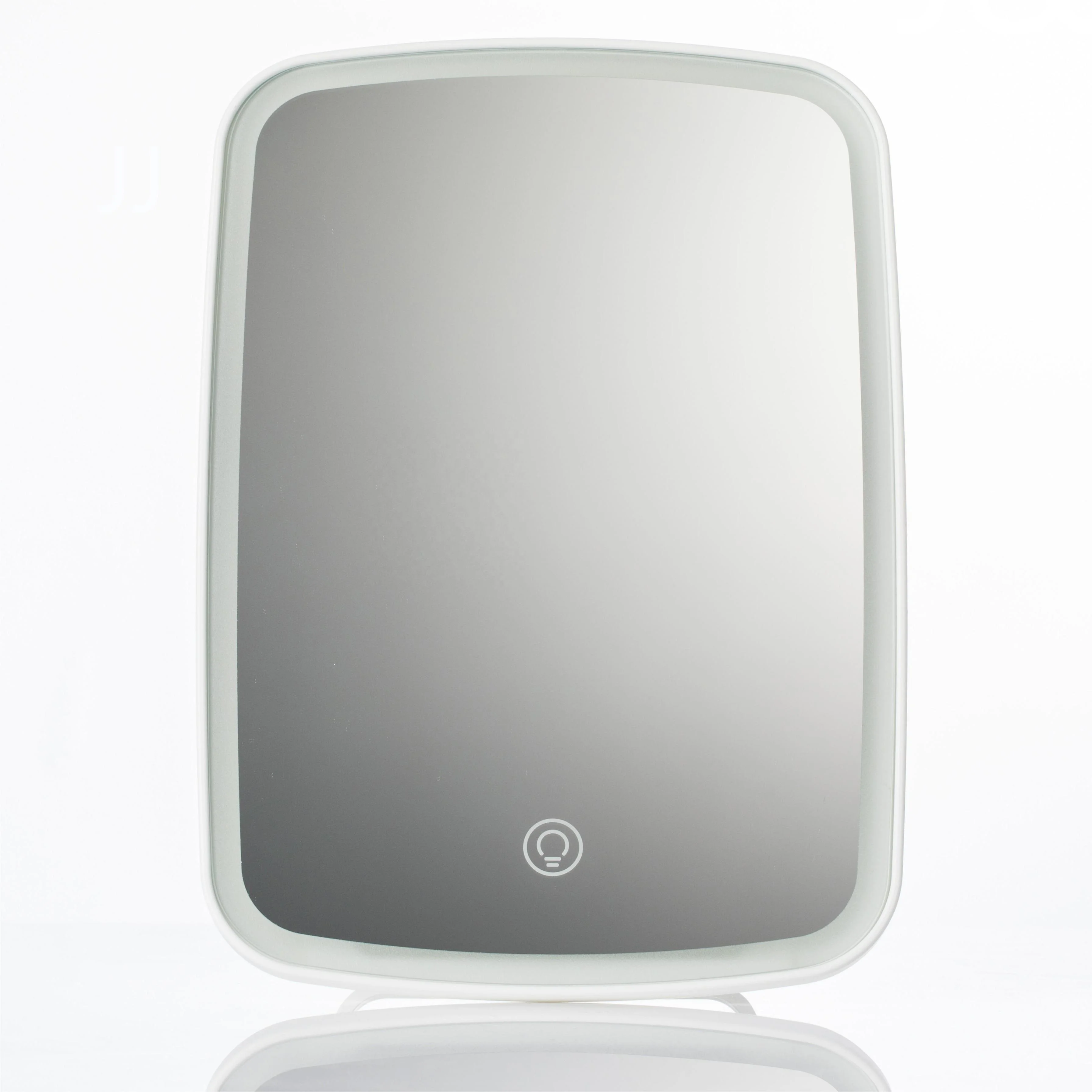 Mijia Youpin Hot Seller Portable Modern Makeup Vanity Classic White Square Glass Mirror LED Display Plastic Desktop Decorative