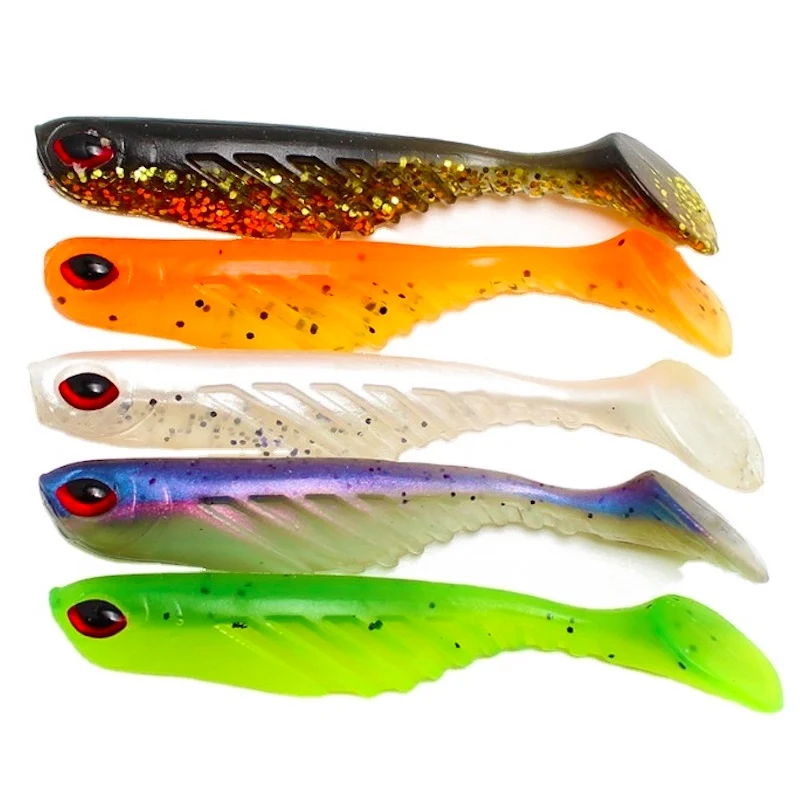 7cm 3G small surface fishing shad lures  soft plastic fishing lures soft silicone shad worm bait twitching lure
