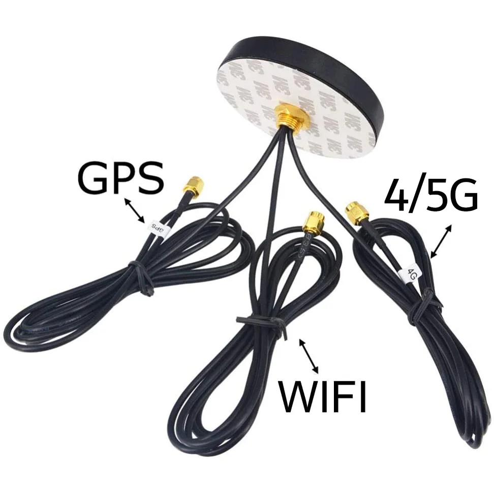 Custom Outdoor Waterproof Marine RV car Combination aerial 3 in 1 combo antennas long distance wifi 4G 5G Lte GPS puck antenna
