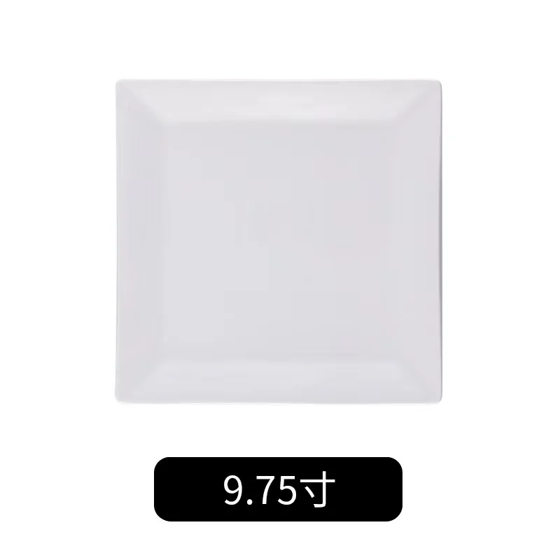 6 8 9.75 Inch Ceramic Square Plate Ceramic Dinner Tableware Plate Dish Porcelain Dessert Dinnerware Cake Plate