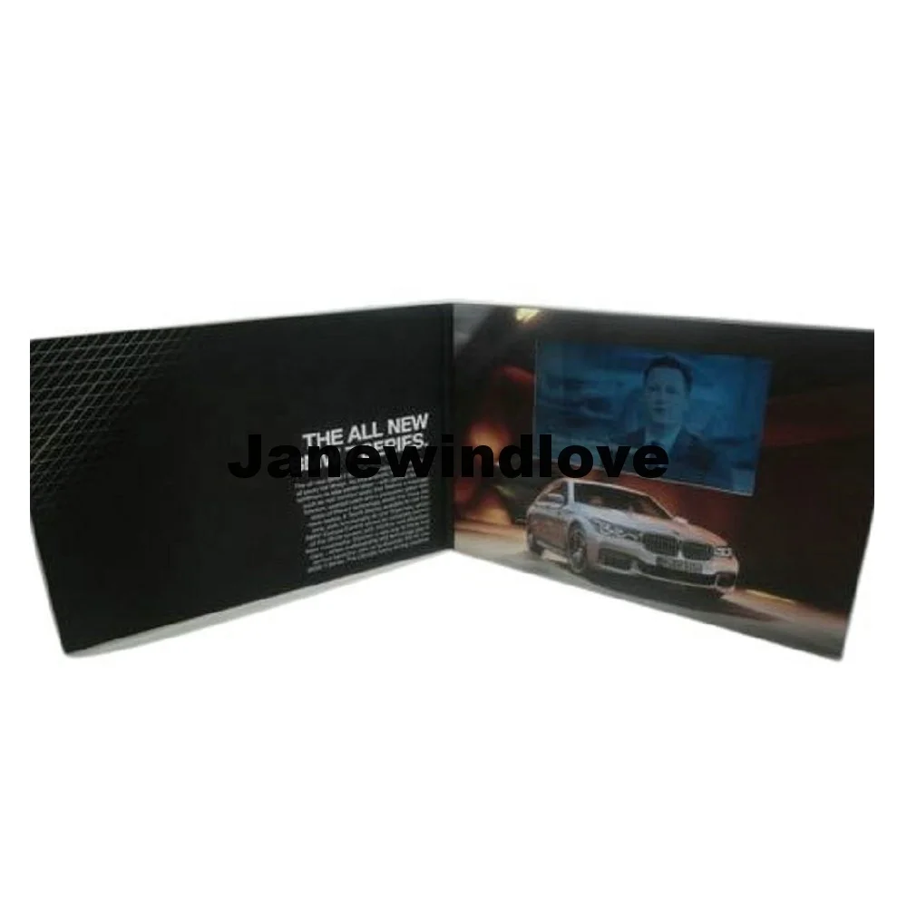 Card with video screen Wedding invitation LCD video player brochure