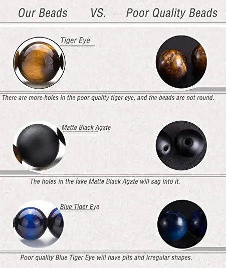 Men Women Couple Beads Custom Jewelry Sets Gifts Agate String Braided Rope Natural Tiger Eye Stone Yoga Bracelets Bangle