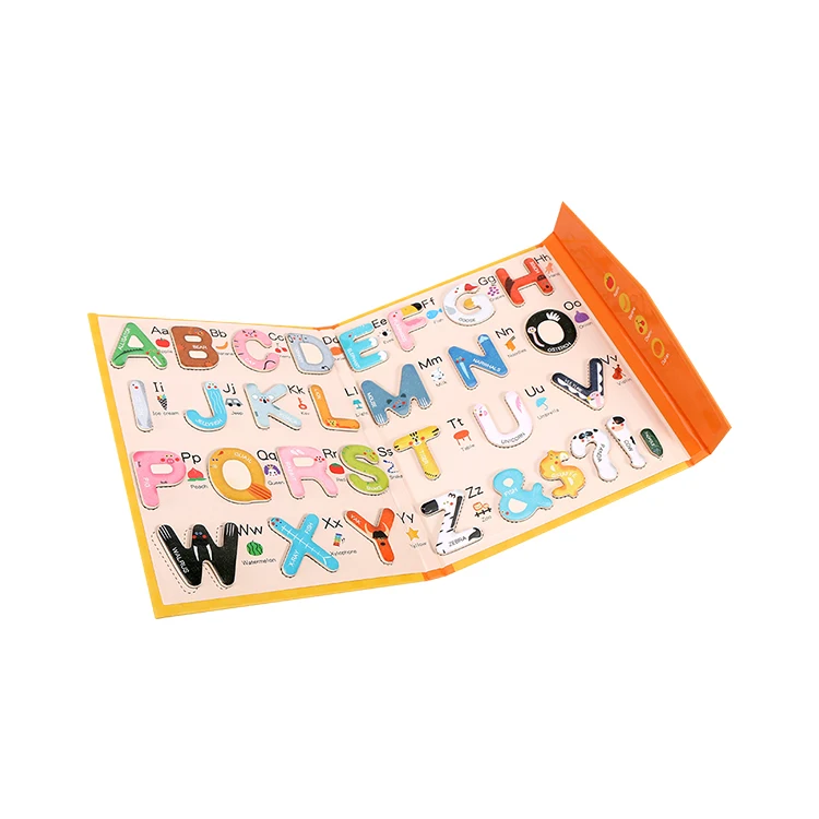 Мультяшные магнитные строительные блоки английские буквы деревянные обучающие игрушки для детей