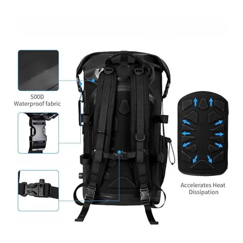 Waterproof Dry Bag Backpack -30L Roll-Top Floating Dry Bag Backpack for Kayaking, Rafting, Boating