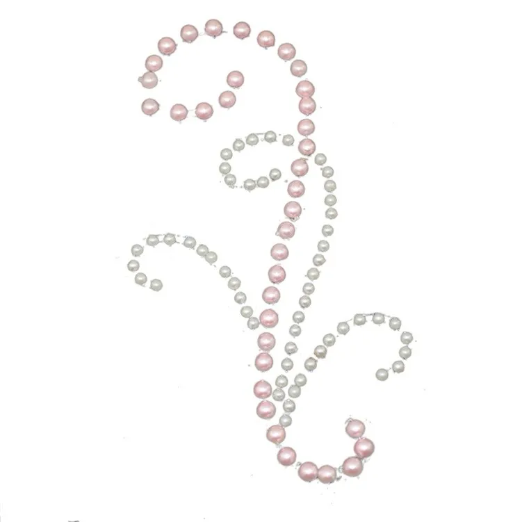 New Design Self-Adhesive White Pearl Flourish Stickers for Making Frames Cards