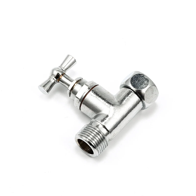 3/8 Inch Chrome Plated Mini Valve With Union-Cap Brass Angle Manual Thermostatic Radiator Valve For Temperature Control
