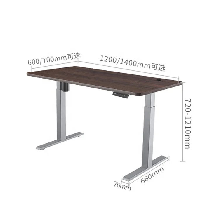 Оптовая продажа, эргономичный стоячий Рабочий стол с одним мотором, электрический стол с регулируемой высотой, офисный стол