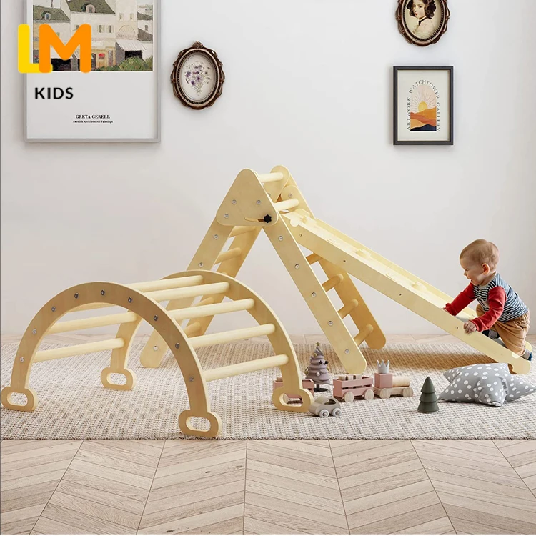 Набор треугольников Tooddler для спортзала в джунглях, набор треугольников Монтессори для малышей, скалолазания, тренажерного зала, деревянный треугольник для скалолазания