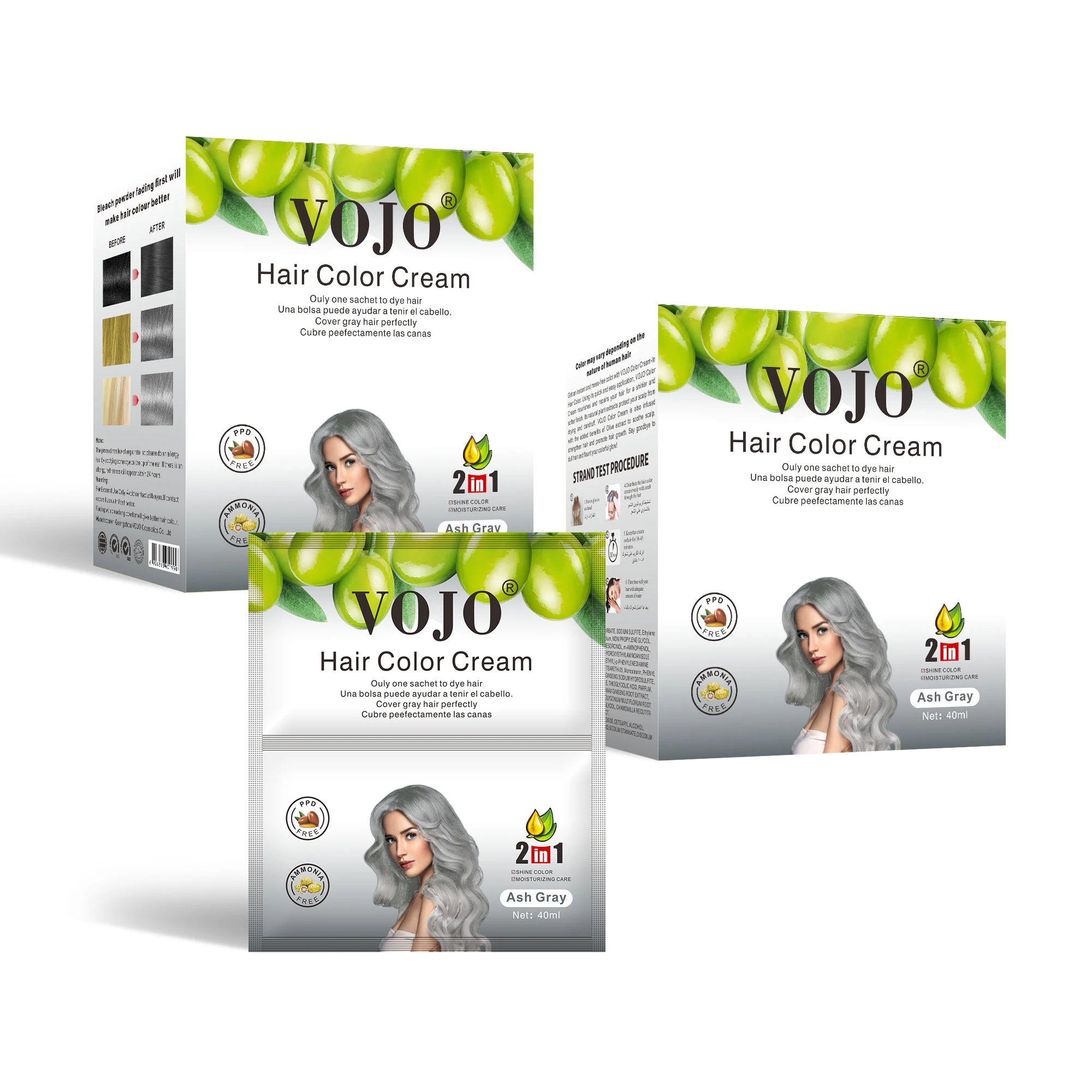 Organic Gray Brown Pink Colorful Professional Hair Dye product OEM Wholesale Salon Use Hair Color Cream