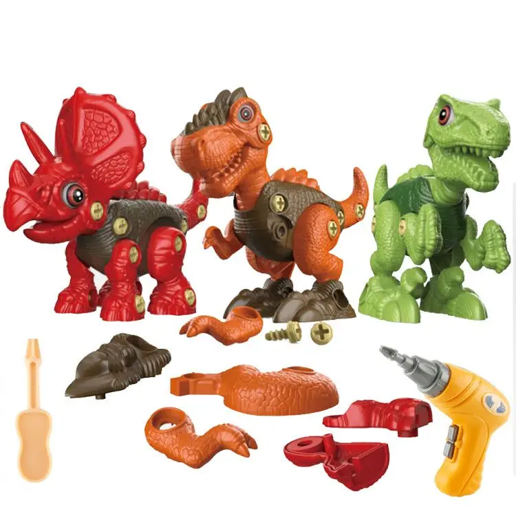 BEFLY different size figure take apart diy dig it out electric RC model car dinosaur theme toy for kids