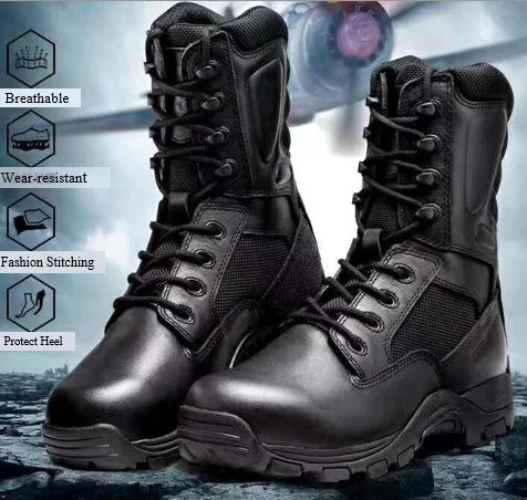 S3 grade full grain leather dual density PU anti-slip&anti puncture sole & shock-absorption&anti static safety shoes
