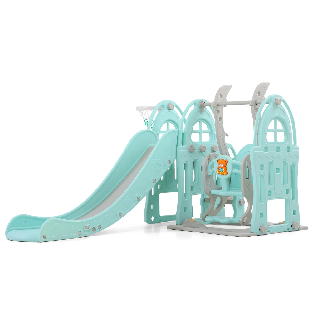 3 in 1  indoor play house plastic kids infant kids swing and slide set