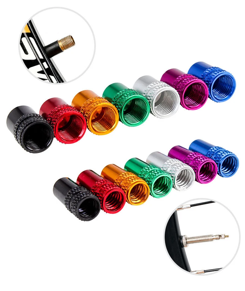 Schrader/Presta Aluminum Bicycle Bike Tire Valve Caps