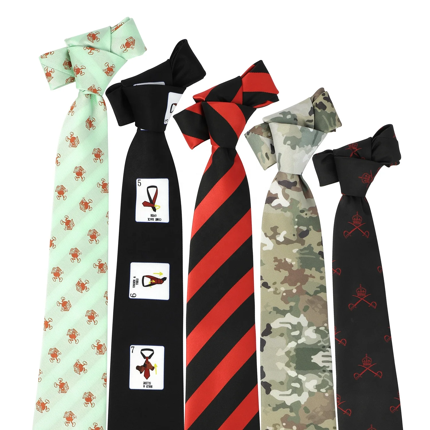 Latest Design Good Quality Luxury Cravate Mens Neck Ties Logo Necktie Custom Polyester Ties
