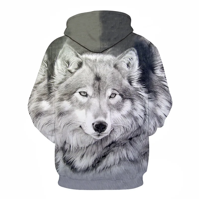 
Wholesale Men Cool Wolf 3D Skull Skeleton Grim Reaper Printed Hoodies Pullovers Hooded Sweatshirts 