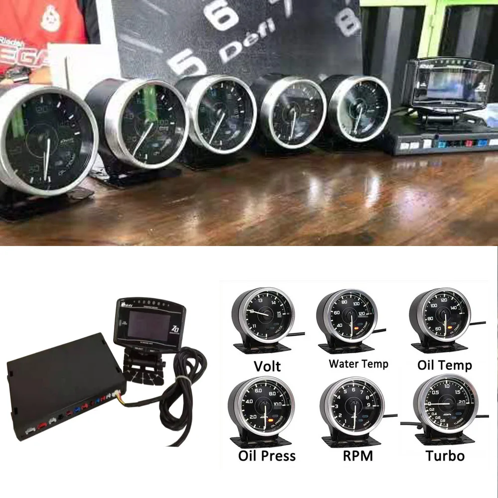 DEFI ADVANCE A1 Gauge 6Link OBD2 meter +controller + ZD Water temp voltage Turbine boost oil temperature oil pressure tachometer