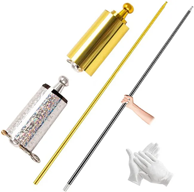 2021 New design Cane Silver Cudgel Metal Magic Tricks for Magician Stage Street Close up Illusion