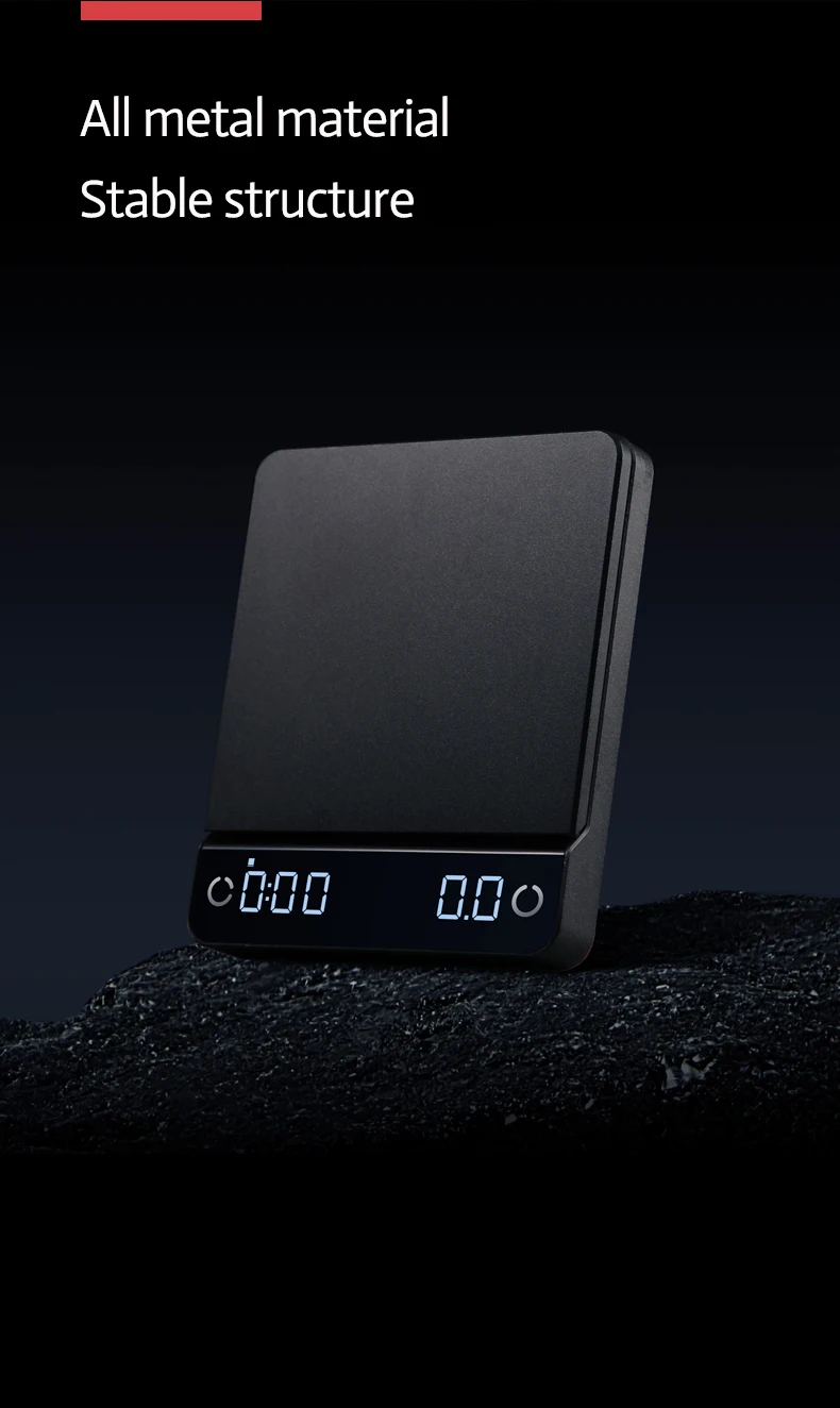 zeroHero thinness 14mm espresso brewing weighing scale waterproof espresso scale