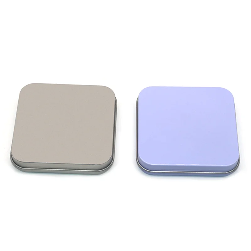 Custom Logo Free Samples Custom Mini Small Square Metal Tin Box Packaging Tin Can With Lid