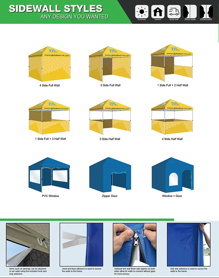 Outdoor Shelter Awning Advertising Gazebo Trade Show Event Custom Exhibition Folding Ez Pop Up 10X10 Canopy Marquee Tent